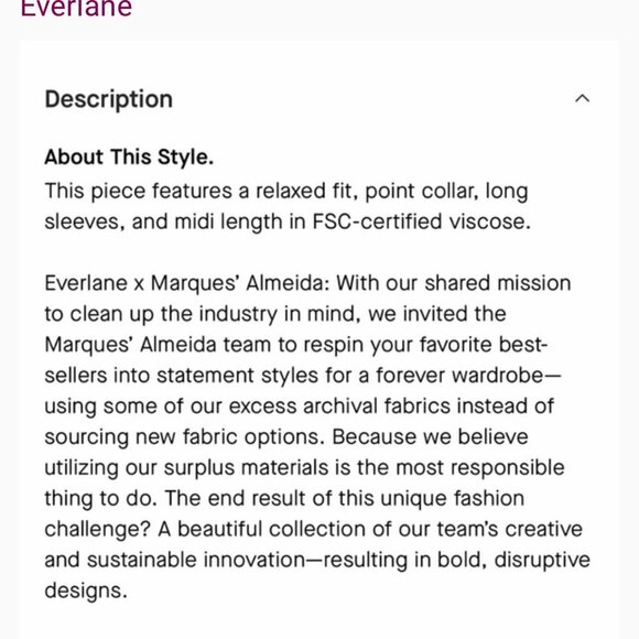 Everlane x Marques/Almeida Woman's Over-sized Long Tie-Dye Blouse Sz LR - Picture 2 of 10